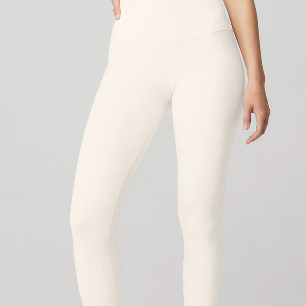 ALO Yoga Cream High-Waist Leggings